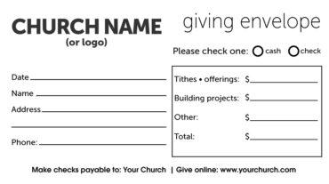 Tithe & Offering Envelopes Catholic Religious Stickers
