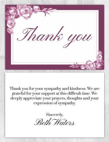 Funeral Program Thank You Card 1002