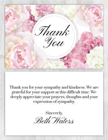 Funeral Program Thank You Card 1005