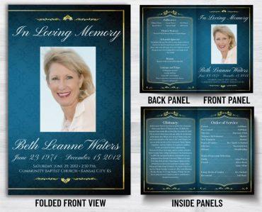 In Loving Memory Funeral Program