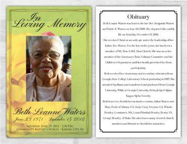 Funeral Program 1028