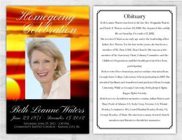 Funeral Program 1029