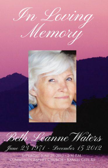 Funeral Program 1036