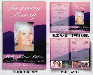 In Loving Memory Custom Funeral Programs