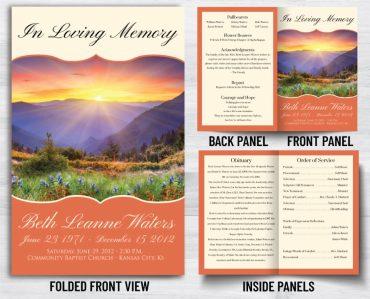 In Loving Memory Custom Funeral Program