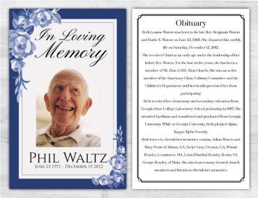 In Loving Memory Funeral Service Program Printing