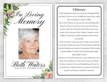 In Loving Memory Service Program Printing