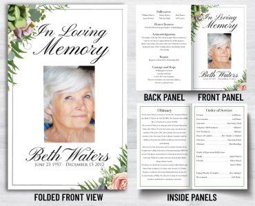 Custom Memorial Program Print