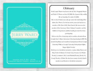 Memorial Service Program Design