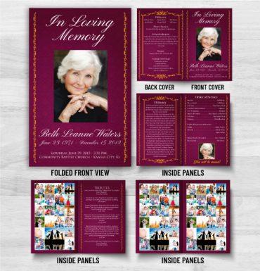 In Loving Memory Funeral Pamphlet Printing