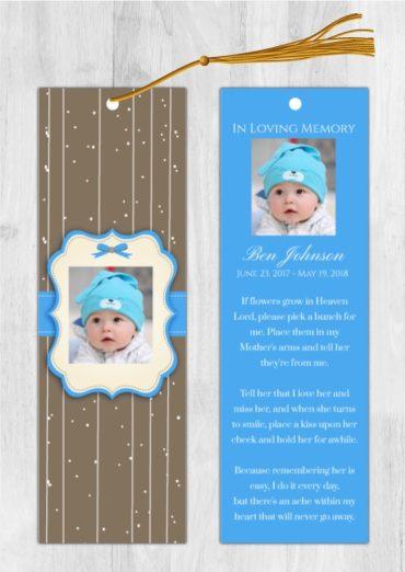 Funeral Bookmark Printing Baby