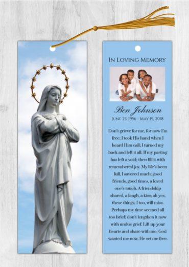 Funeral Bookmark Printing Mary