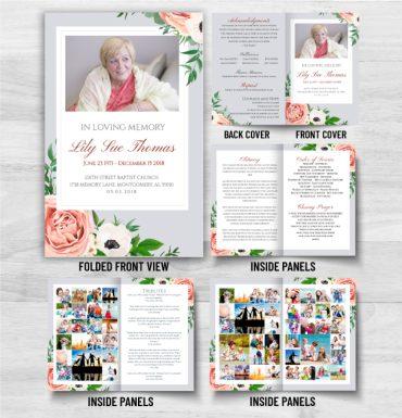 In Loving Memory Obituary Memorial Cards