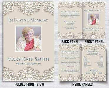 In Loving Memory Custom Funeral Programs