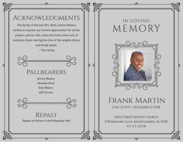 Funeral Program 1084