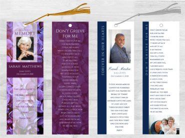 Memorial Bookmarks for Funeral