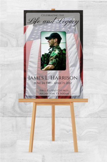 Memorial Poster for Funeral Patriot