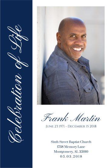 Funeral Program Memorial Poster 1072