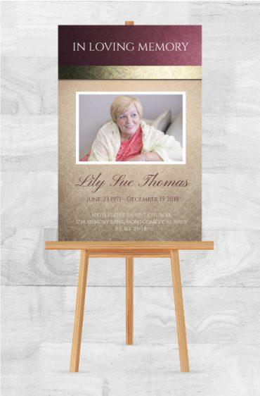 Memorial Poster for Funeral Canvas