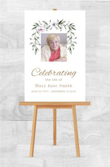 Memorial Poster for Funeral Celebration