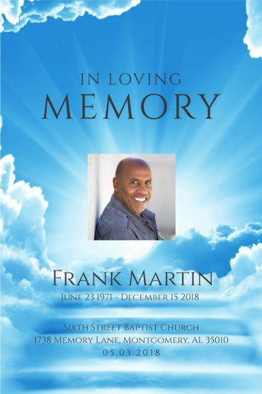 Funeral Program Memorial Poster 1085