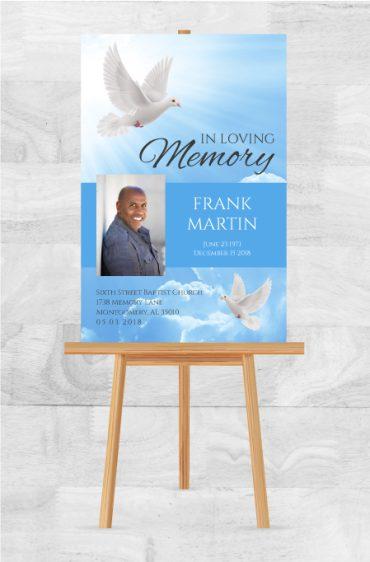 Memorial Poster for Funeral Dove