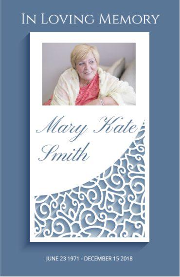 No Fold Memorial Funeral Program 1083