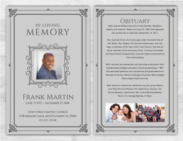 Customizable No Fold Funeral Brochure Printing