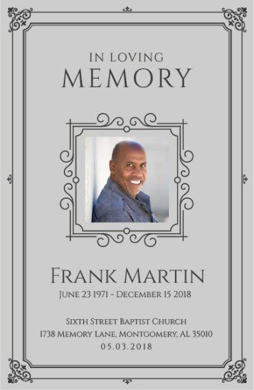 No Fold Memorial Funeral Program 1084