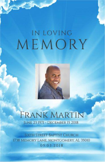 No Fold Memorial Funeral Program 1085