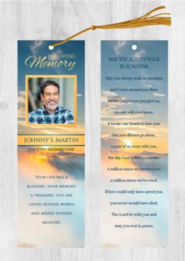 Funeral Bookmark Printing Loving Memory