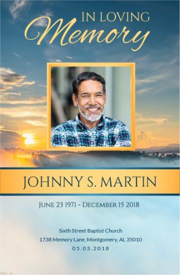 No Fold Memorial Funeral Program 1092