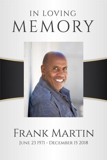 Funeral Program Memorial Poster 2001