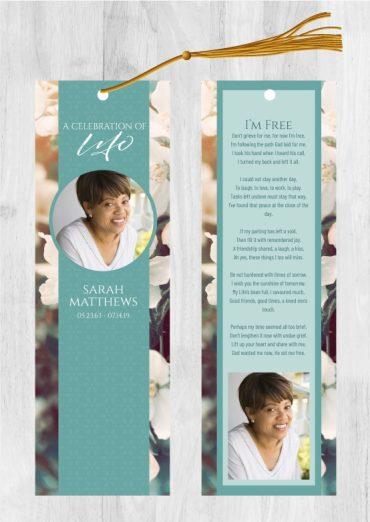 Funeral Bookmark Printing Life