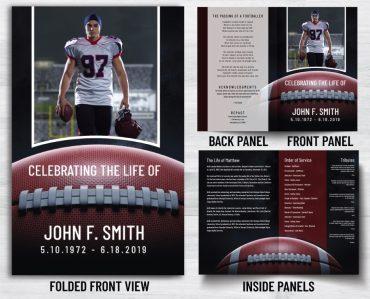 Football Player Funeral Program