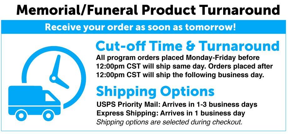 Memorial Product Cut-off time Memorial Product Cut-off time