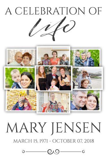 Funeral Program Memorial Poster 1001