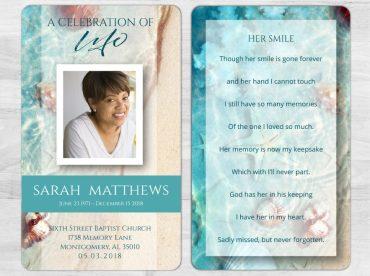 Custom Laminated Memorial Cards