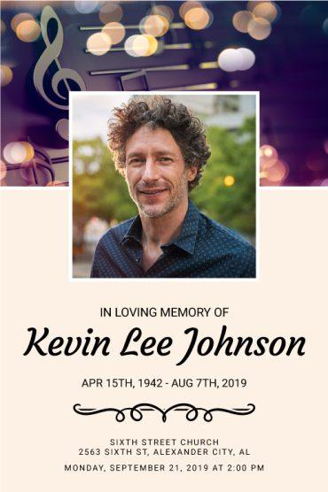 Funeral Memorial Poster 1039