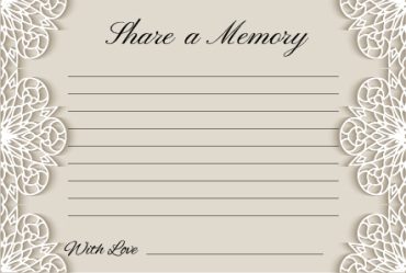 Funeral Program Share a Memory 1078