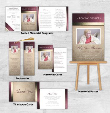 Memorial Package Gold & Red Theme