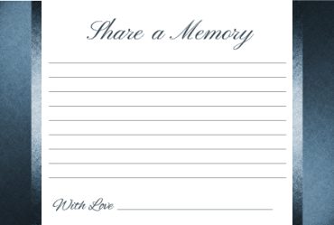 Funeral Program Share a Memory 1080