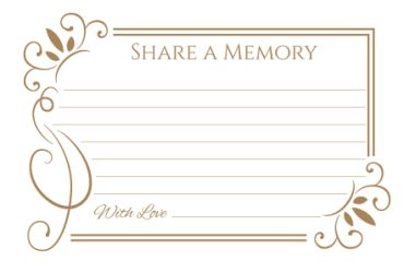 Funeral Program Share a Memory 1082