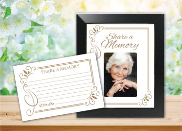 Memory Prayer Cards Curved Edges Theme