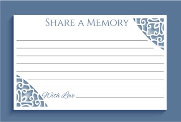 Funeral Program Share a Memory 1083