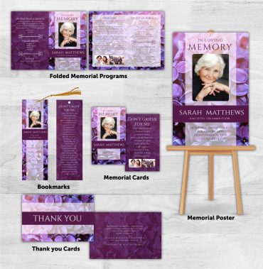 Memorial Package Purple Flower Theme