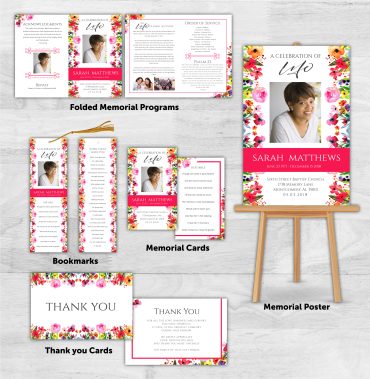 Memorial Package Flower Border Theme