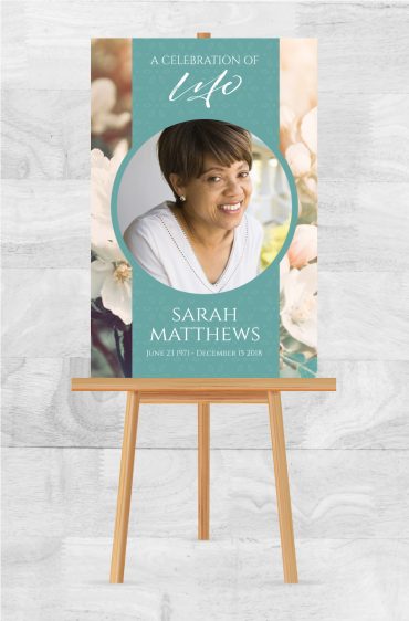 Memorial Poster for Funeral Floral Canvas