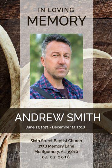 Funeral Program Memorial Poster 1087