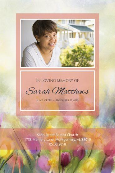 Funeral Memorial Poster 1099